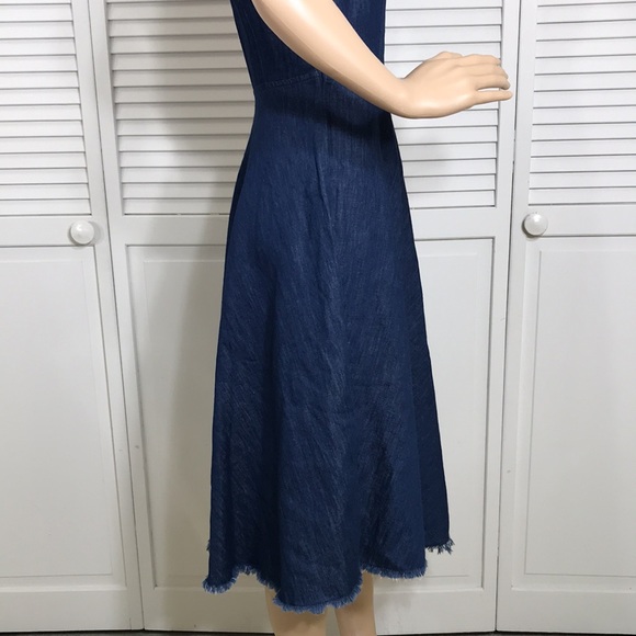 NWT Sisley Lightweight Denim Chambray Dress Size 4 - Picture 7 of 15